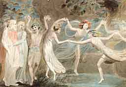 Oberon, Titania with Fairies Dancing, William Blake, ca. 1786 (Public Domain Image)