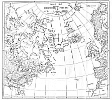 General Chart Exhibiting Discoveries of the Northmen in the Arctic Regions And America